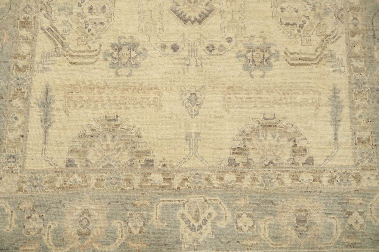 Geometric Wool Traditional Oushak Area Rug 6x9