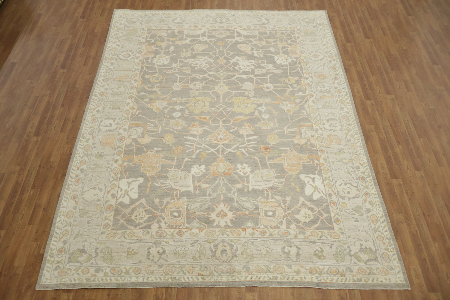 Geometric Traditional Oushak Area Wool Rug 9x12
