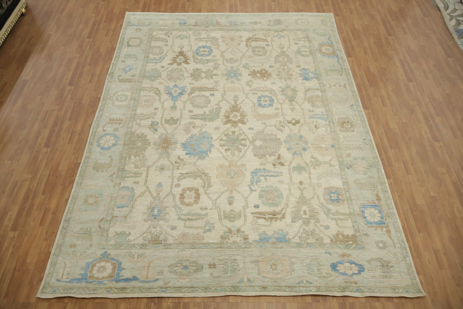 Turkish Vegetable Dye Wool Traditional Oushak Area Rug 10x14