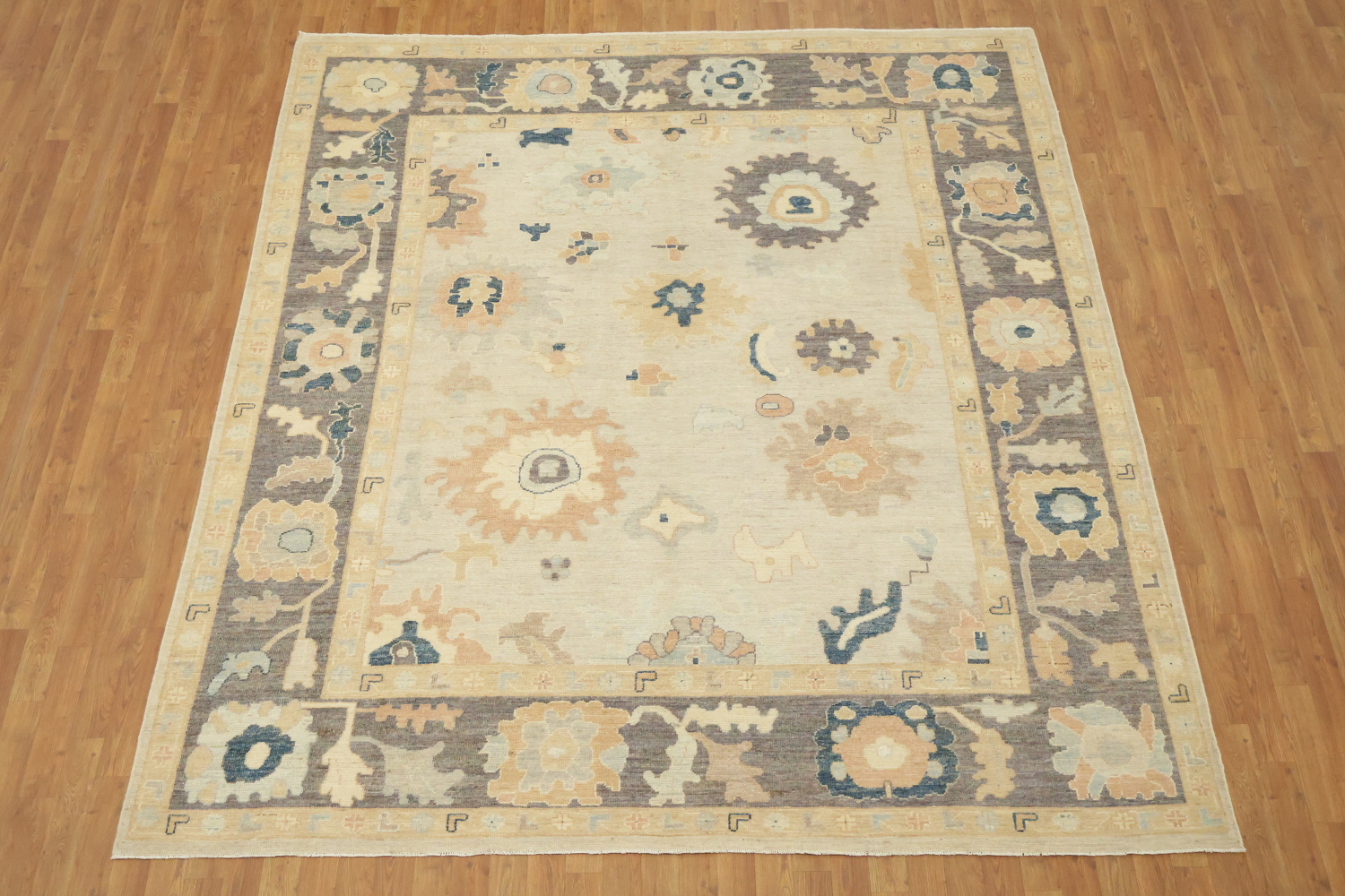 Vegetable Dye Turkish Wool Traditional Oushak Area Rug 8x10