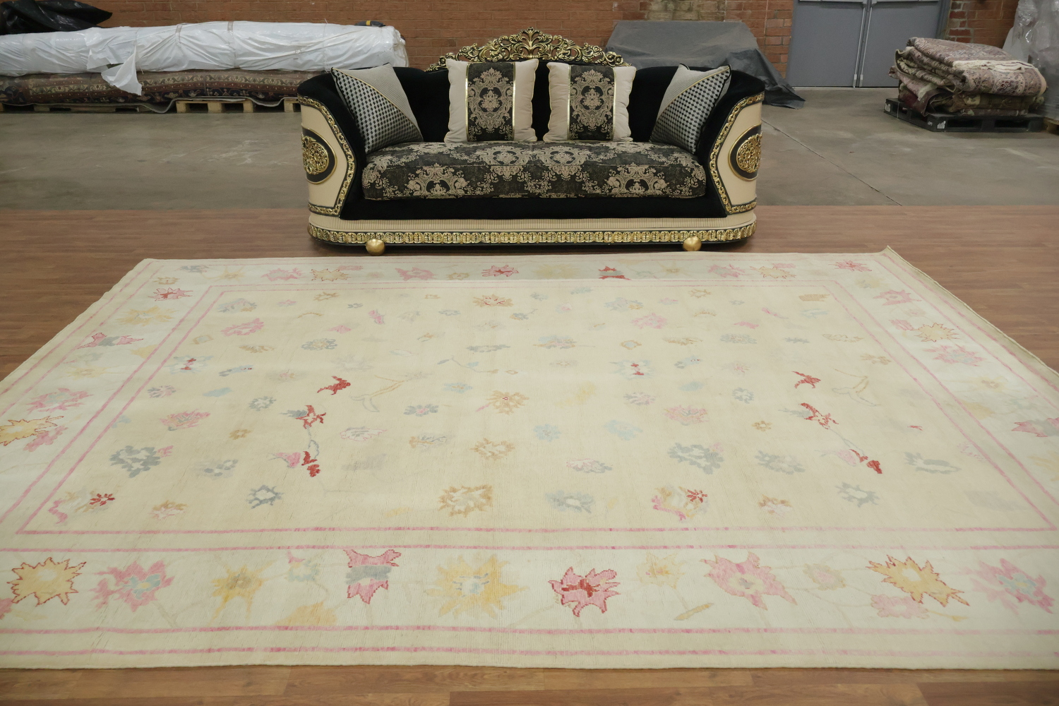 Traditional Oushak Area Wool Rug 10x13
