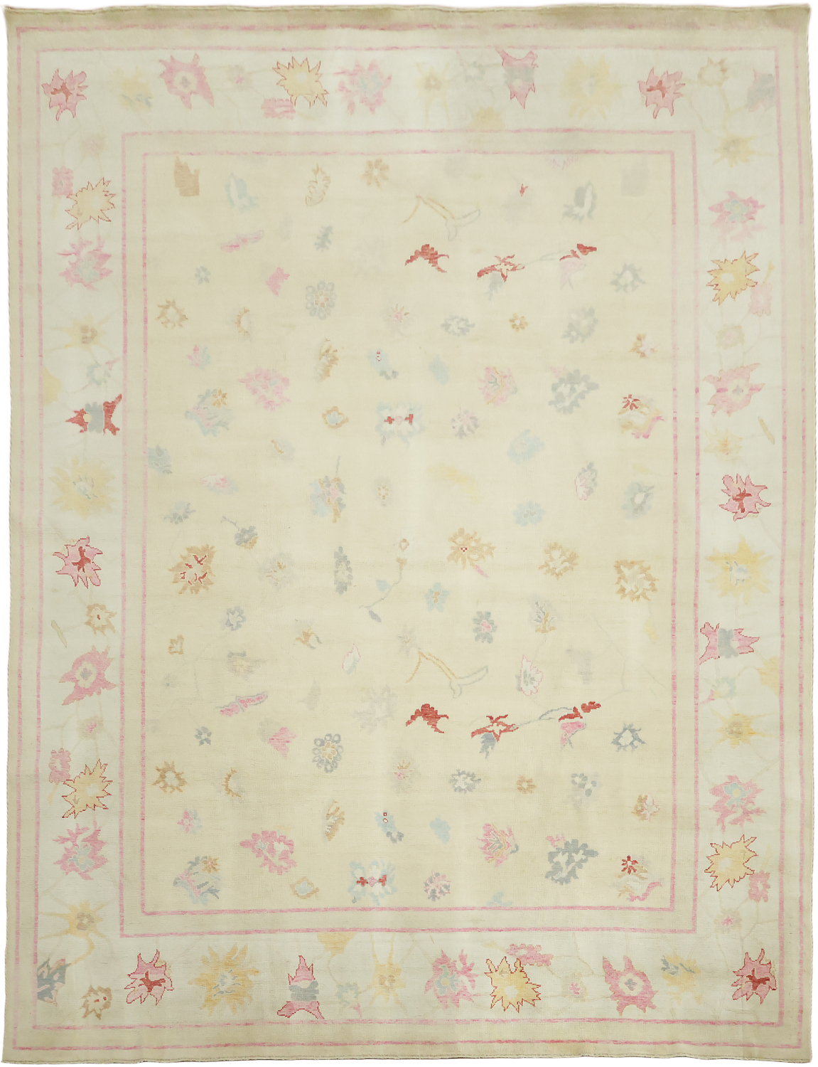 Traditional Oushak Area Wool Rug 10x13