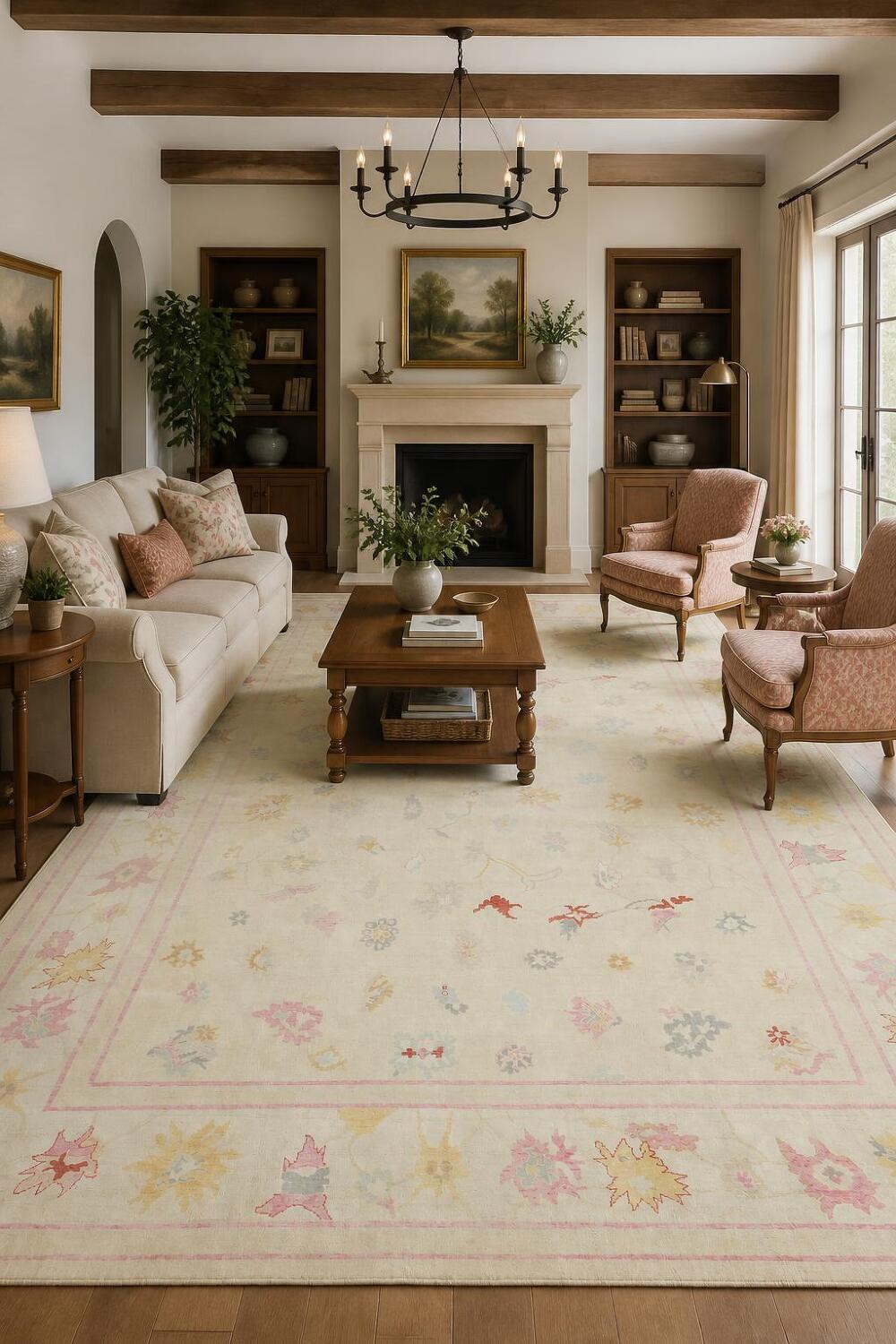 Traditional Oushak Area Wool Rug 10x13