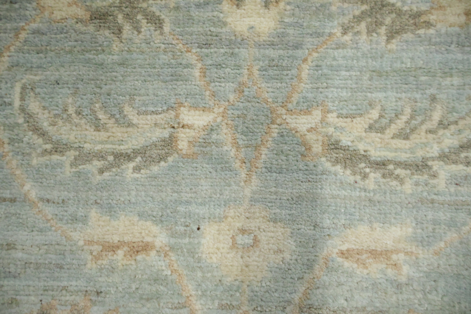 Turkish Vegetable Dye Wool Traditional Oushak Runner Rug 3x8