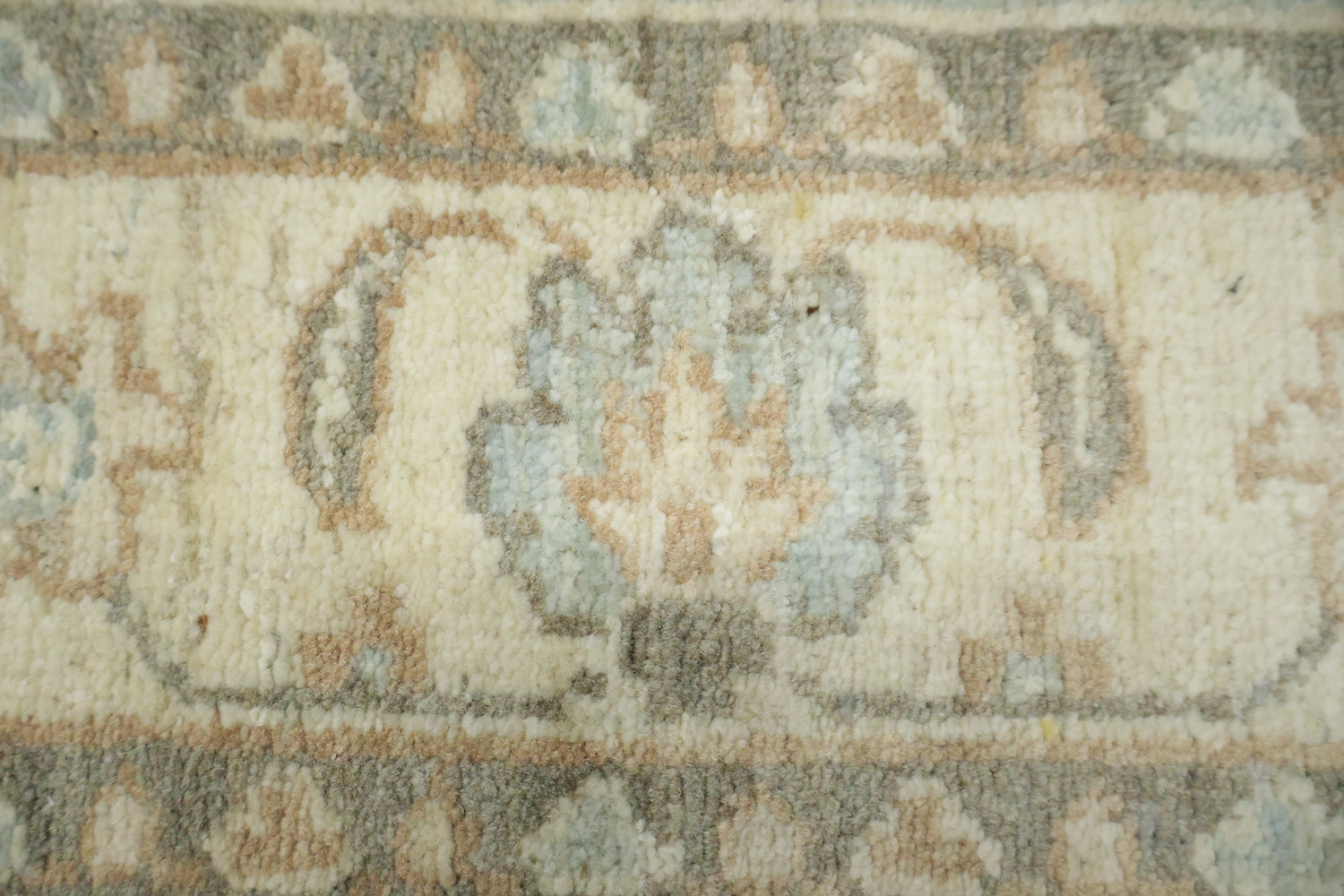 Turkish Vegetable Dye Wool Traditional Oushak Runner Rug 3x8