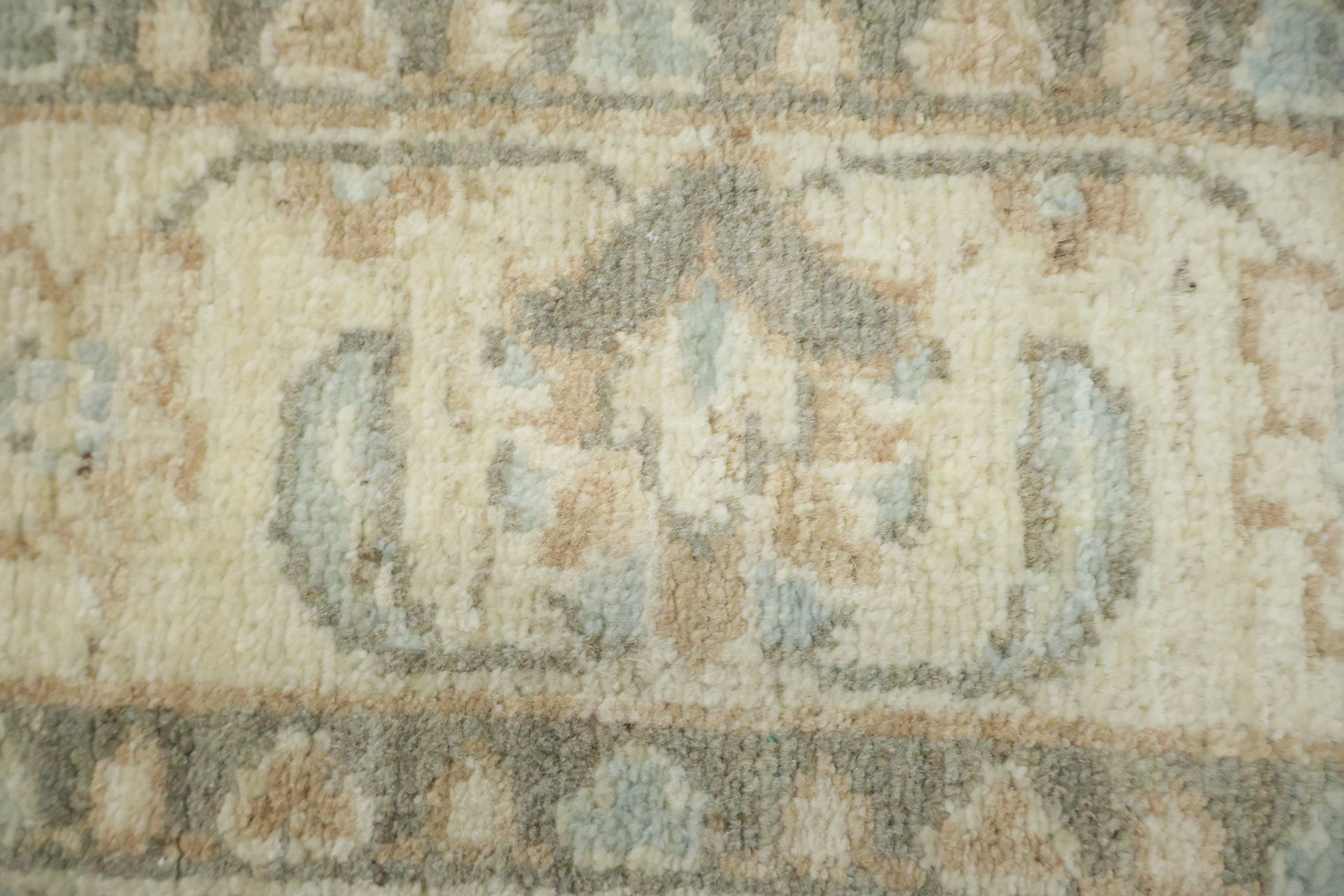 Turkish Vegetable Dye Wool Traditional Oushak Runner Rug 3x8