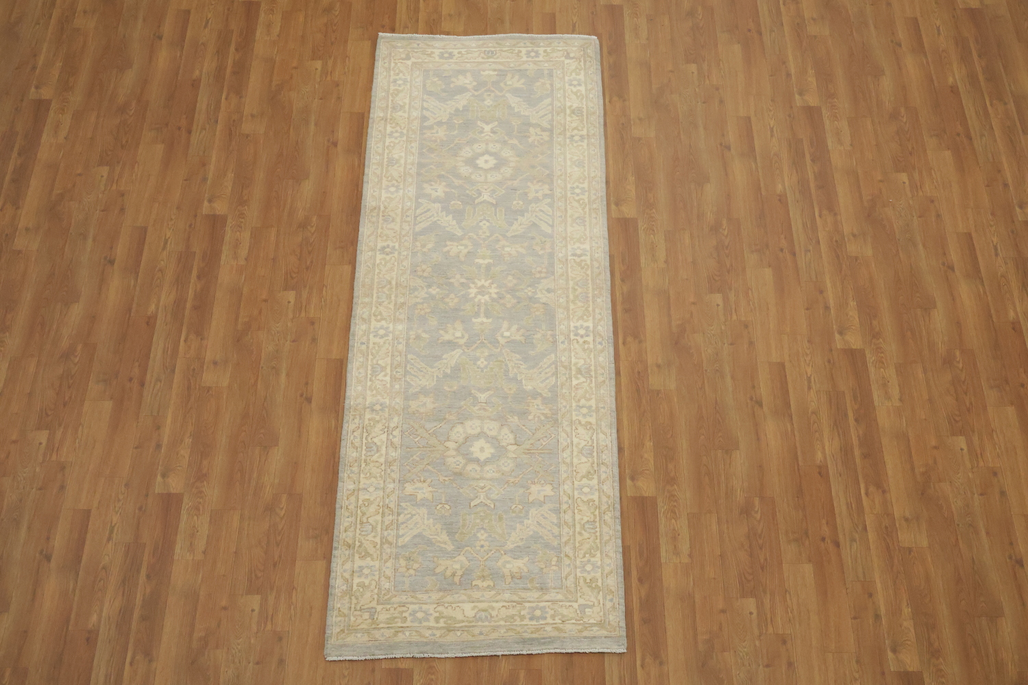 Traditional Wool Turkish Oushak Runner Rug 3x7