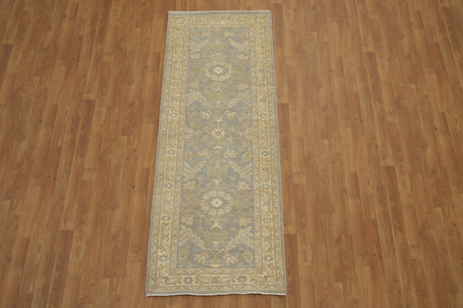 Traditional Wool Turkish Oushak Runner Rug 3x7