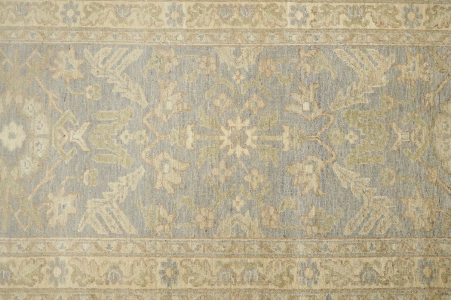 Traditional Wool Turkish Oushak Runner Rug 3x7