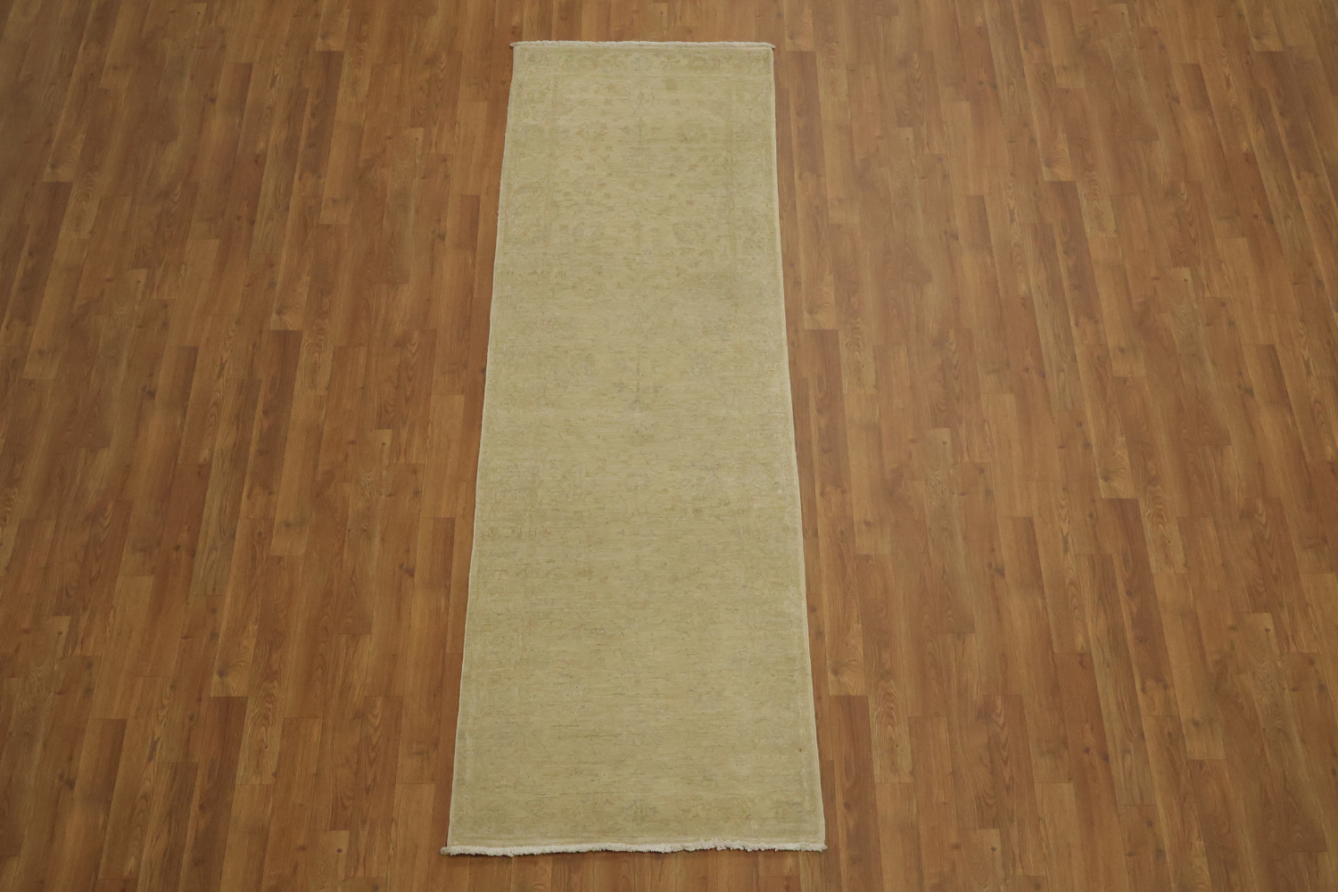 Muted Turkish Wool Traditional Oushak Runner Rug 3x8