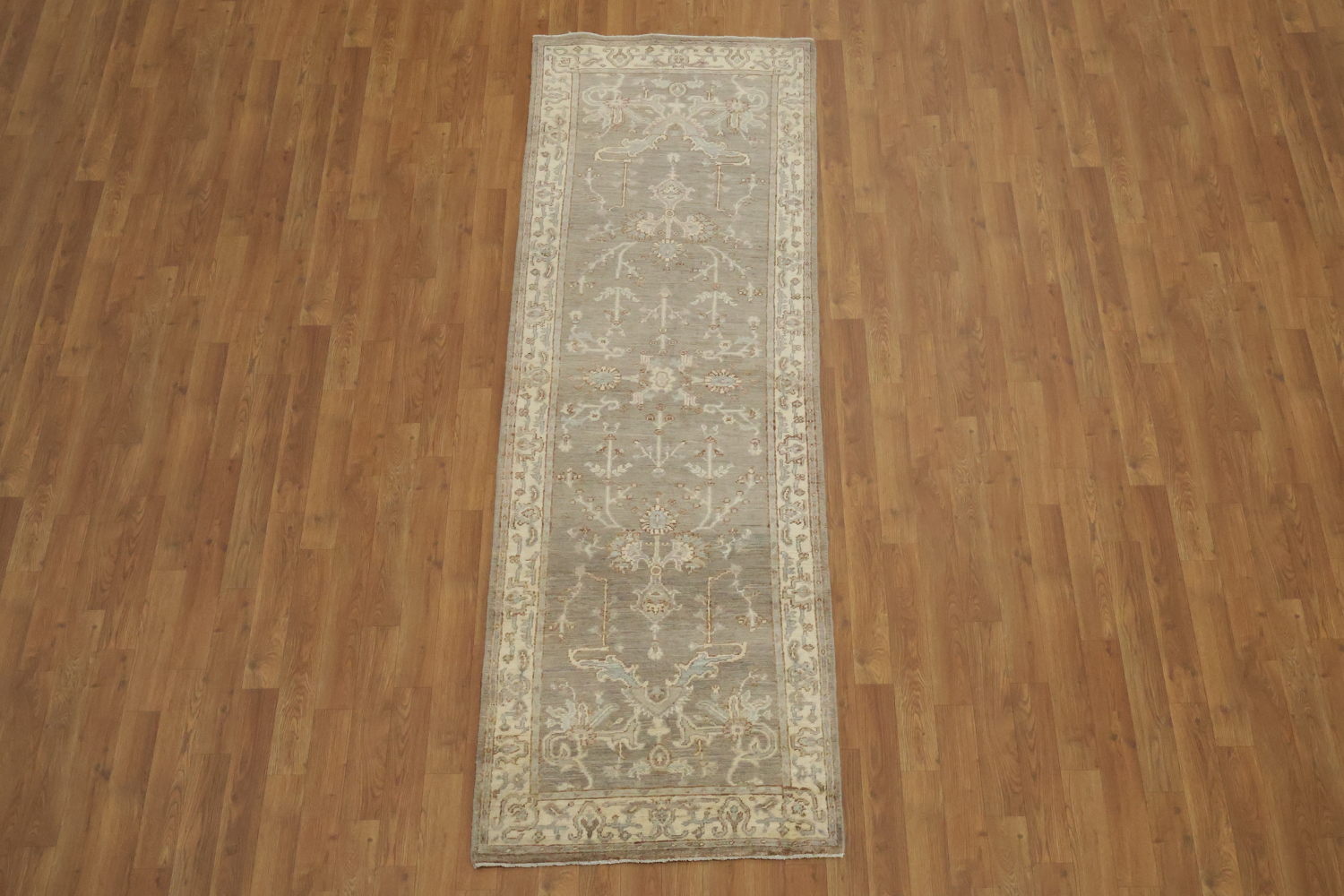 Turkish Wool Traditional Oushak Runner Rug 3x8