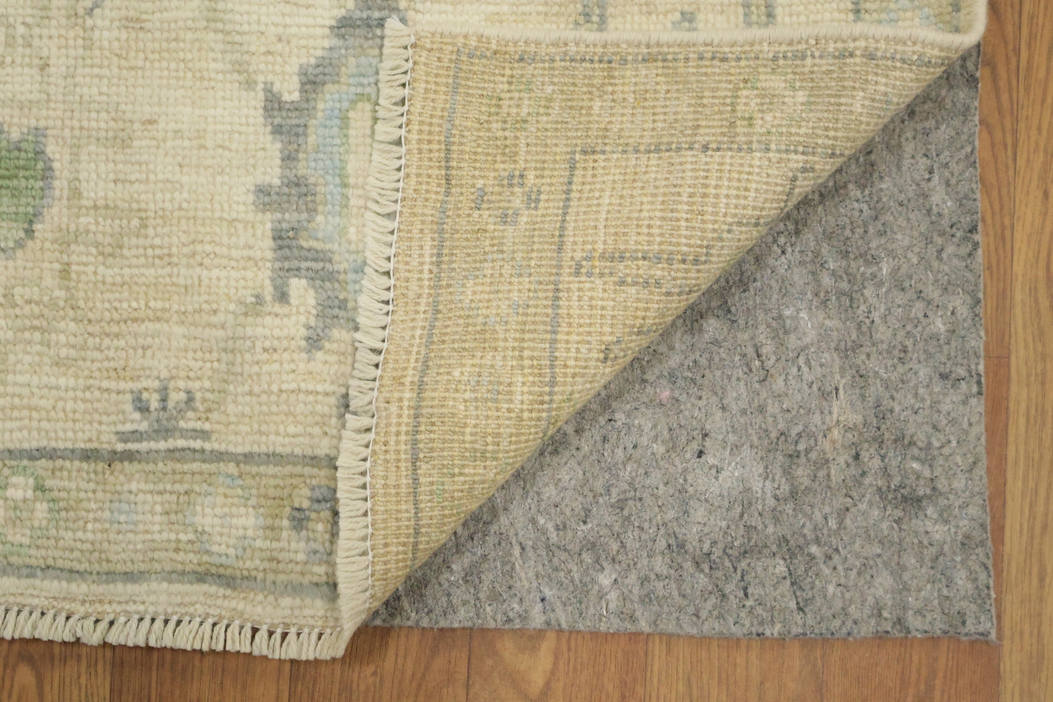 Traditional Turkish Oushak Wool Runner Rug 2x5