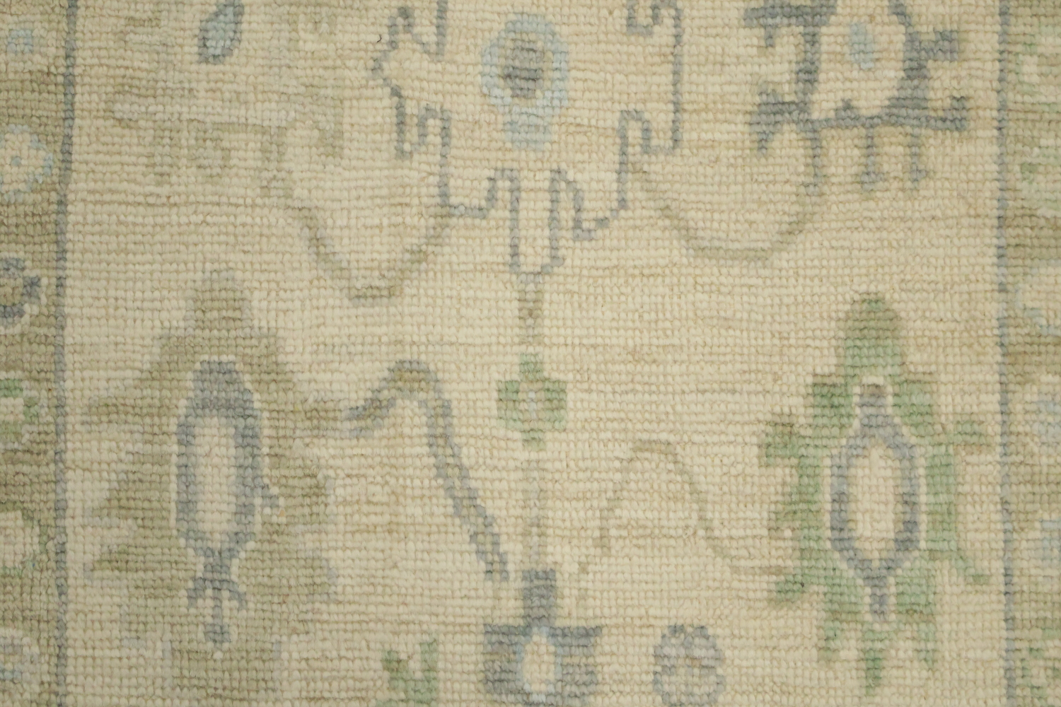 Traditional Turkish Oushak Wool Runner Rug 2x5