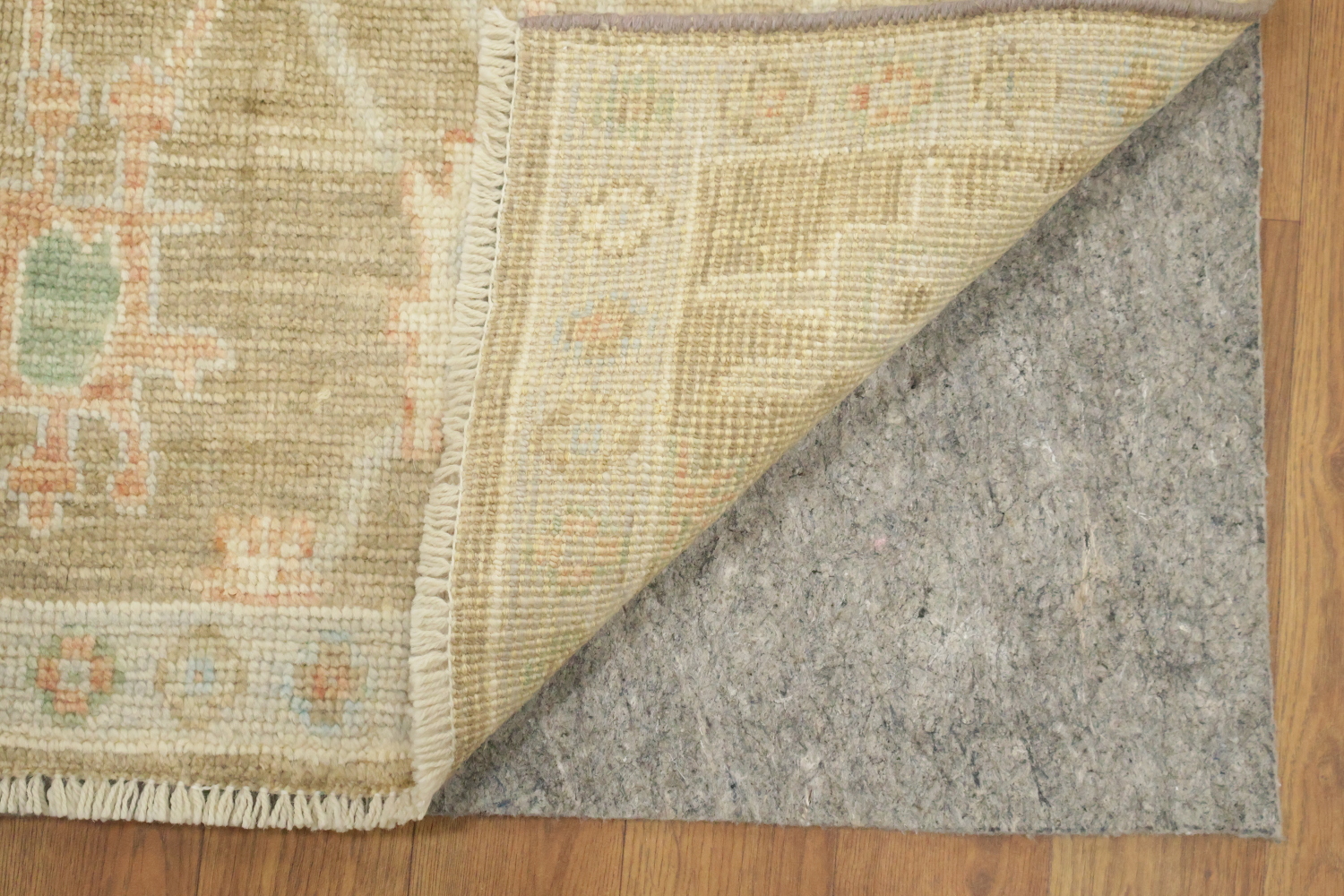 Traditional Oushak Muted Wool Turkish Runner Rug 2x5