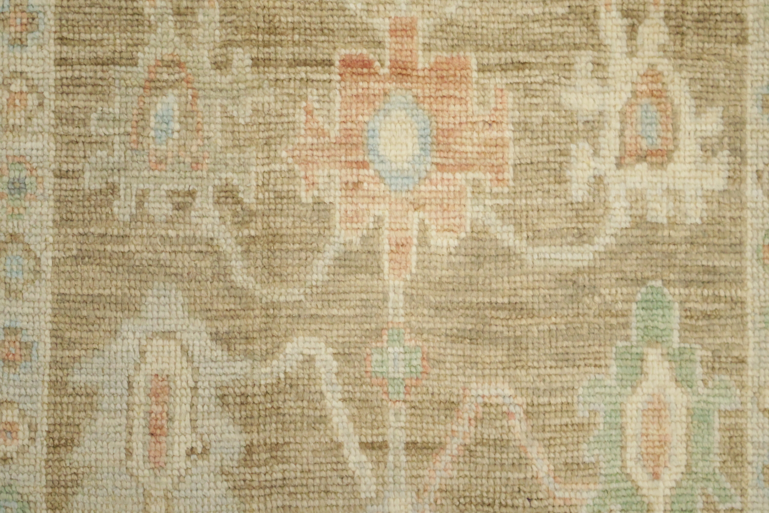 Traditional Oushak Muted Wool Turkish Runner Rug 2x5