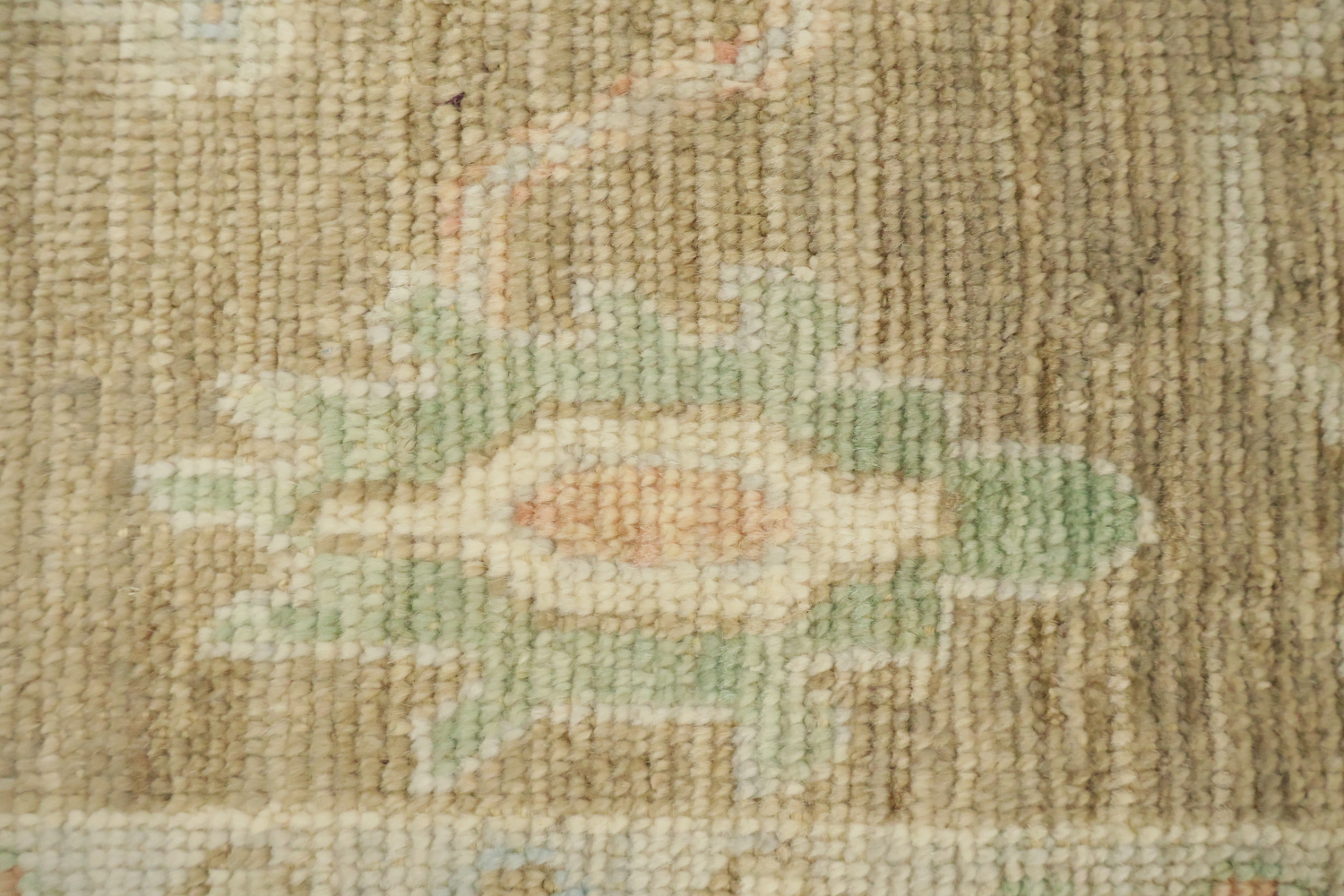 Traditional Oushak Muted Wool Turkish Runner Rug 2x5