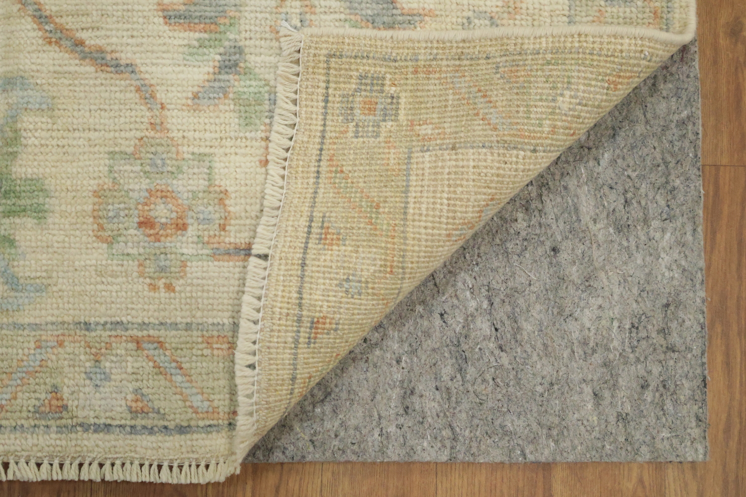 Traditional Oushak All Over Floral Wool Runner Rug 2x5