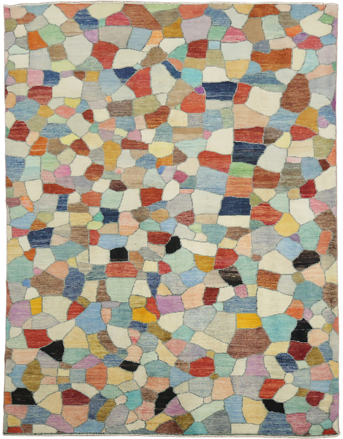 Contemporary Wool Gabbeh Oriental Area Rug 6x8