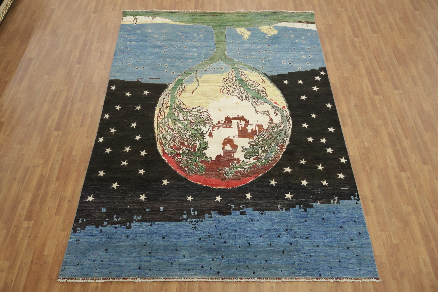 Pictorial Wool Gabbeh Oriental Area Rug 8x12