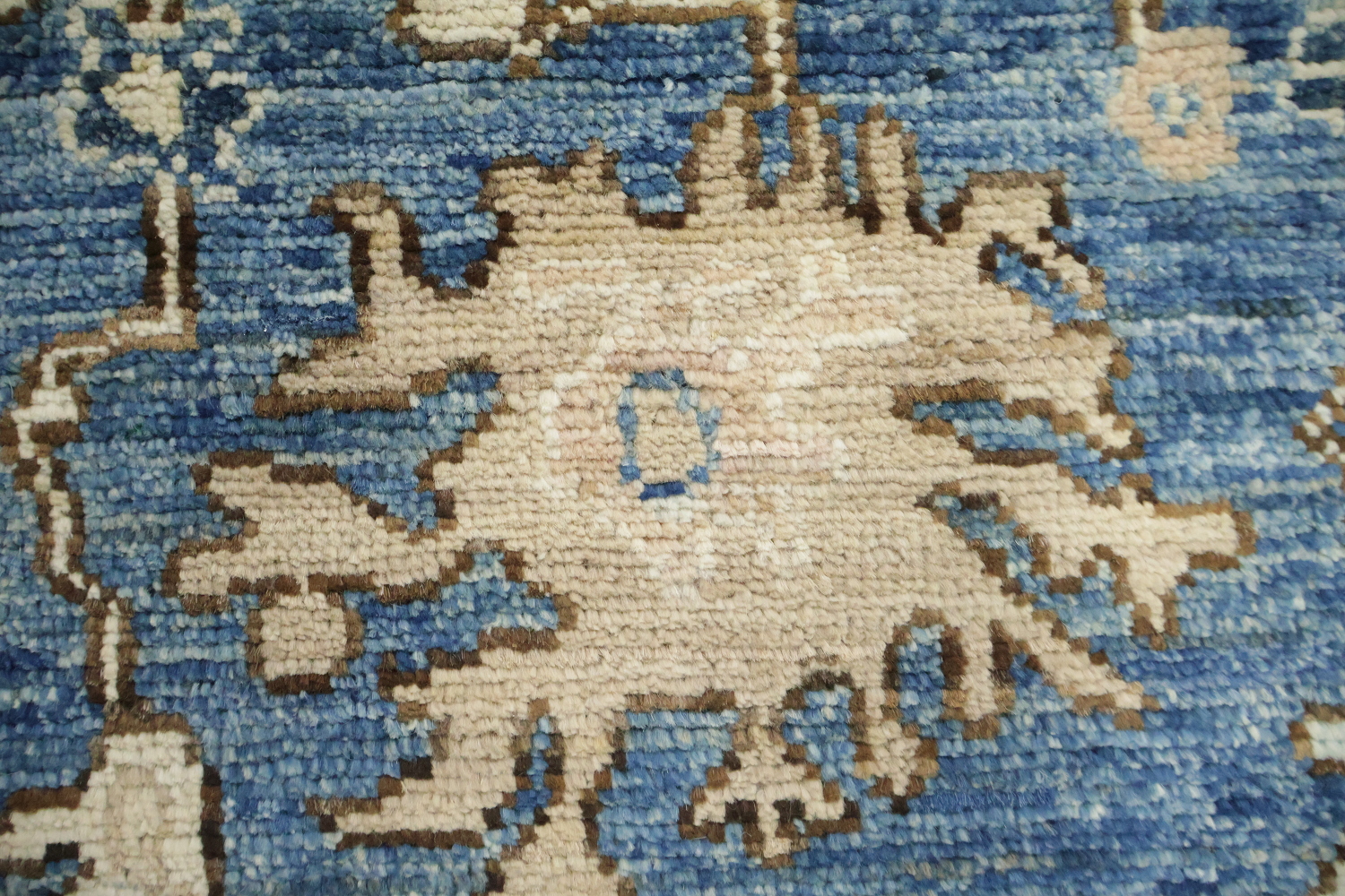 Classic Blue Area Rug with Intricate Floral Design Details