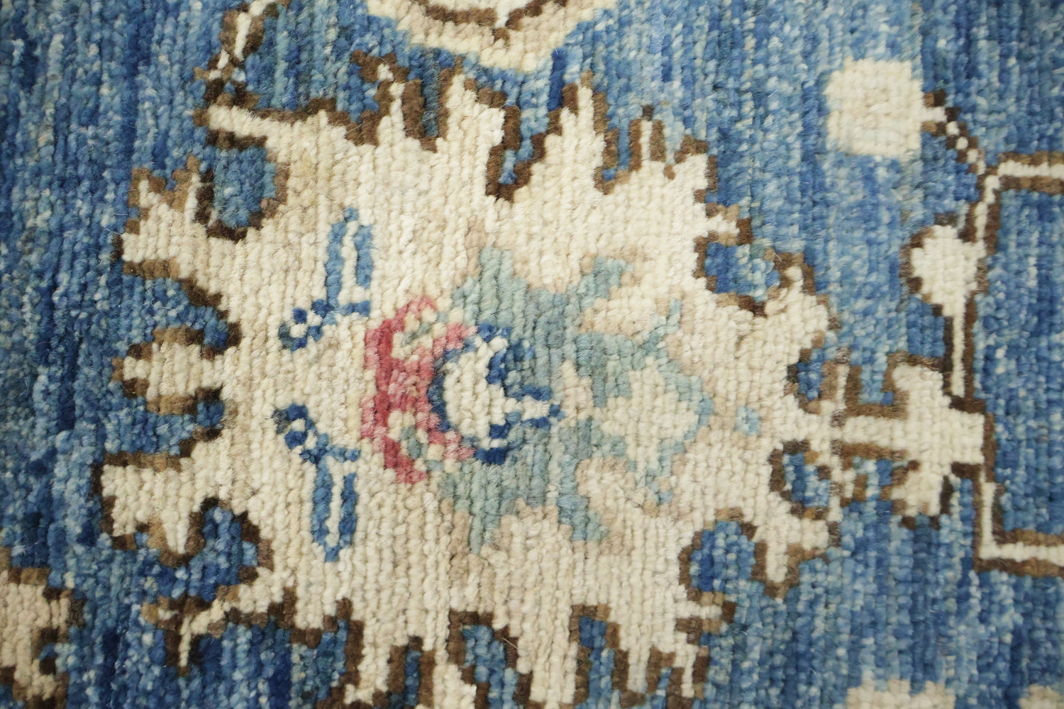 Classic Blue Area Rug with Intricate Floral Design Details