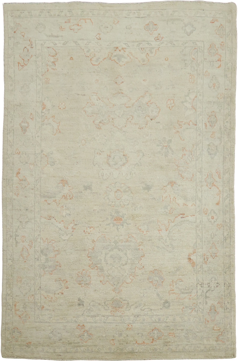 Traditional Oushak Wool Rug 4x6