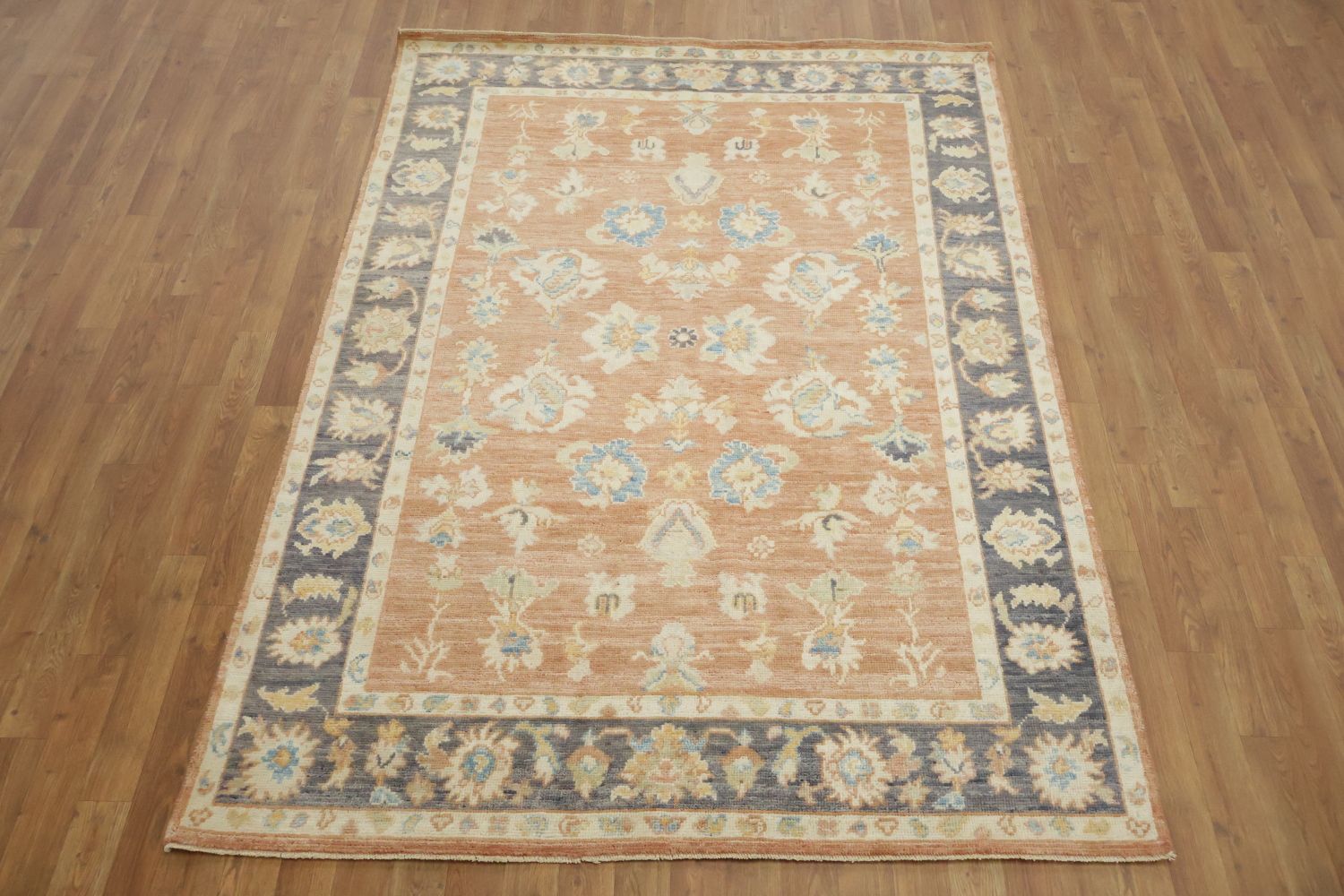 Traditional Oushak All Over Floral Rug 5x7