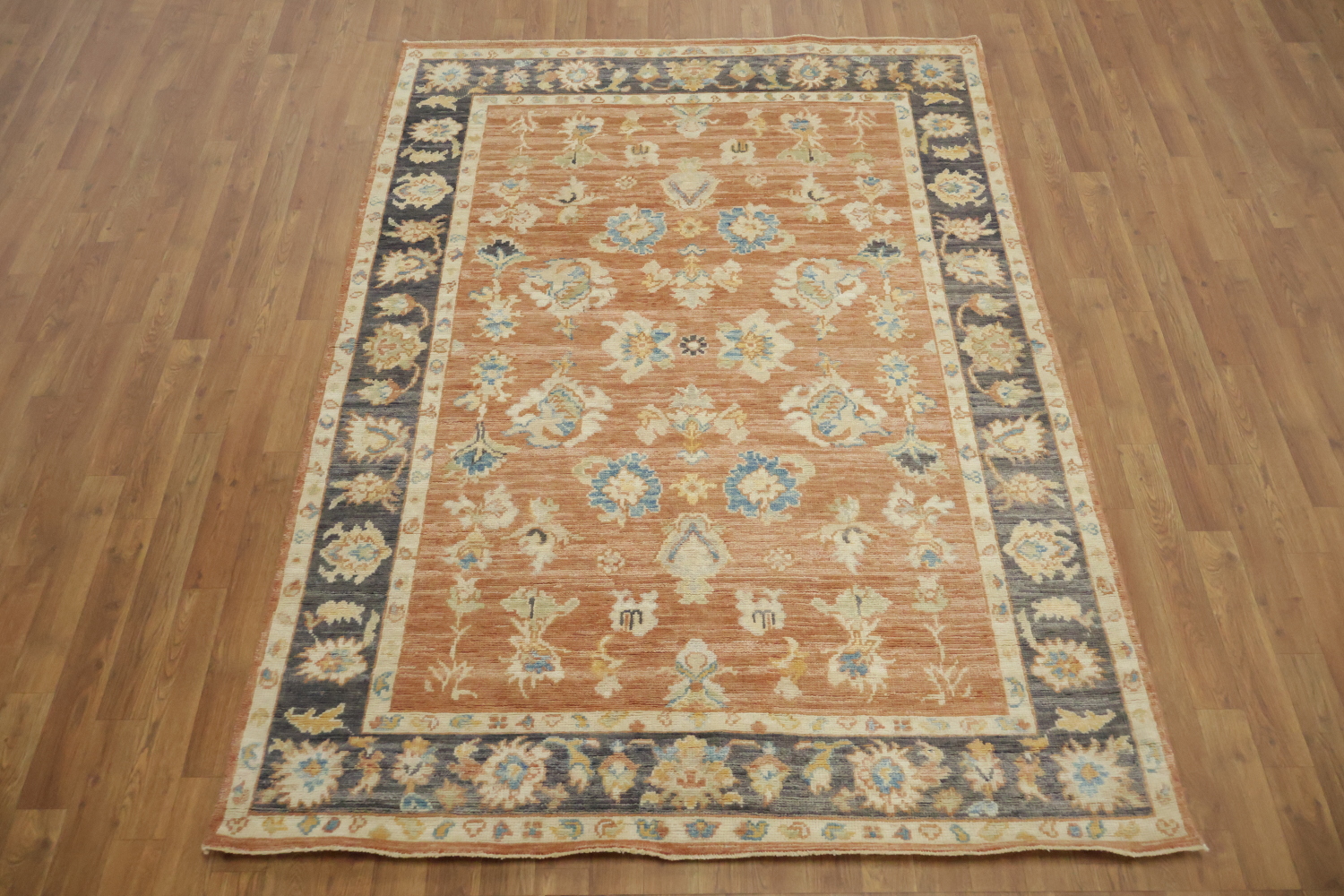 Traditional Oushak All Over Floral Rug 5x7