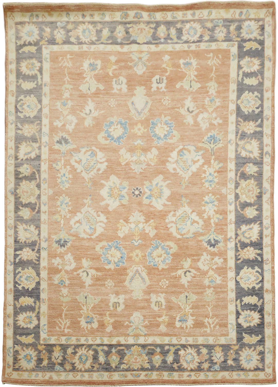 Traditional Oushak All Over Floral Rug 5x7