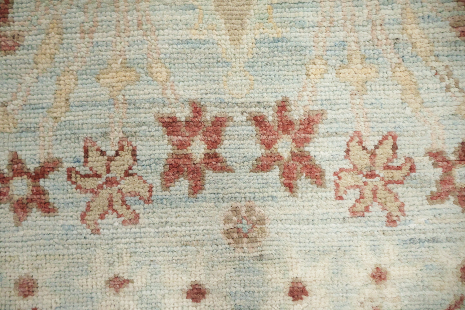 Blue Wool Traditional Oushak Area Rug 5x8