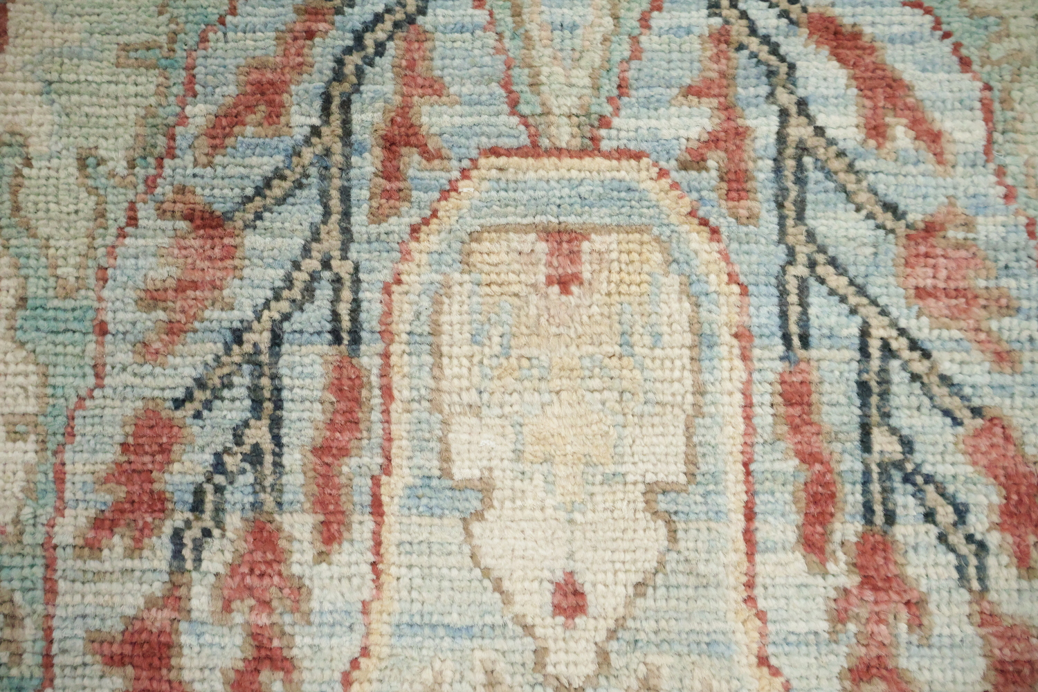 Blue Wool Traditional Oushak Area Rug 5x8
