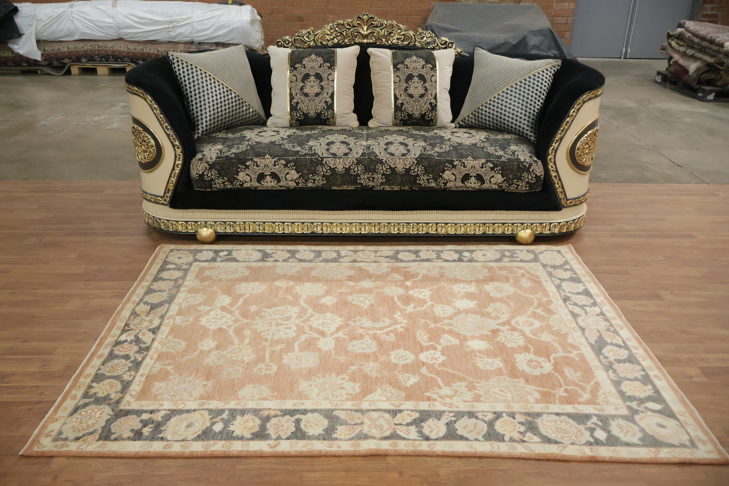 Traditional Oushak Wool Rug 5x7