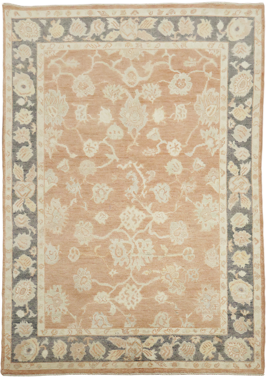 Traditional Oushak Wool Rug 5x7