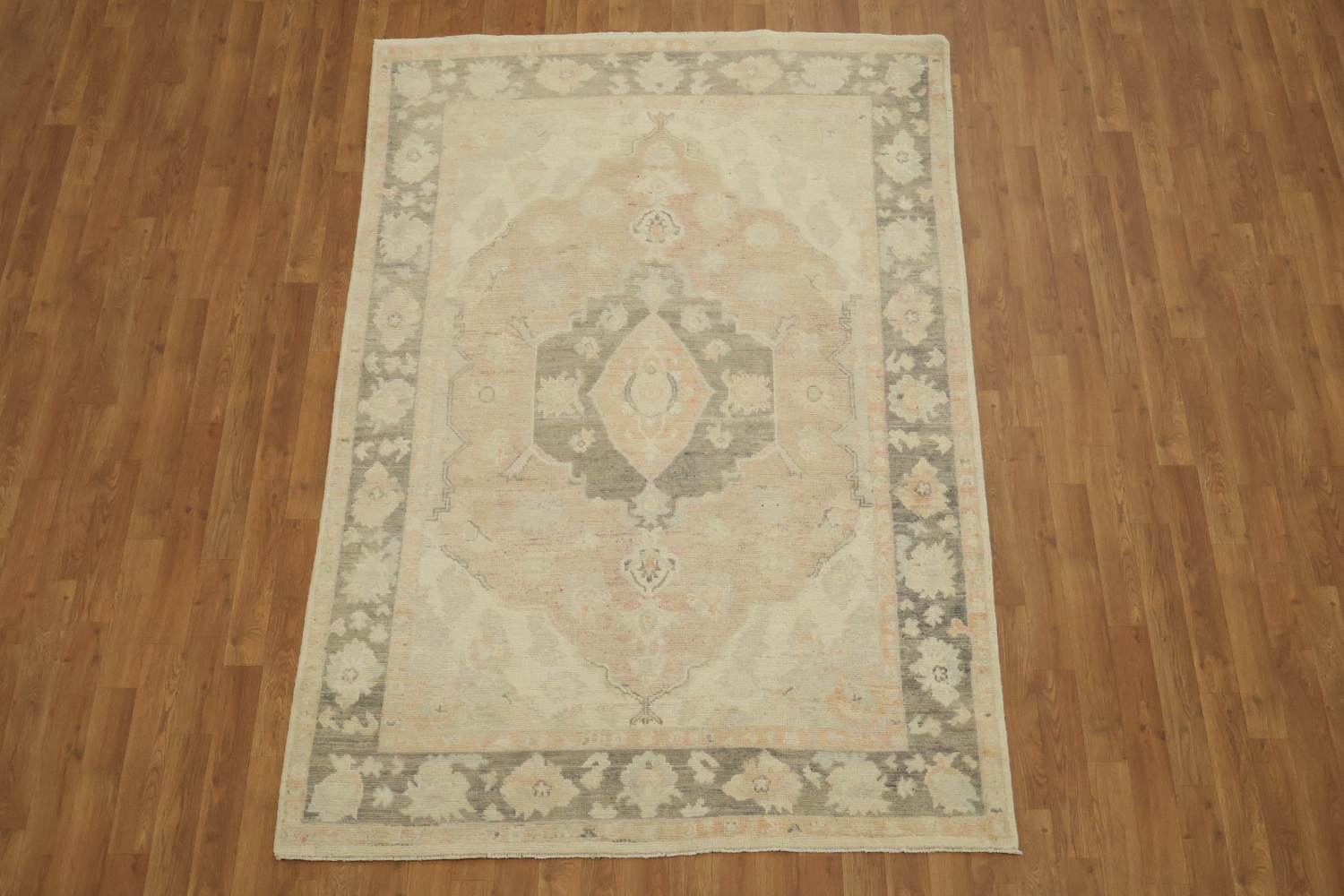 Geometric Wool Traditional Oushak Rug 5x7