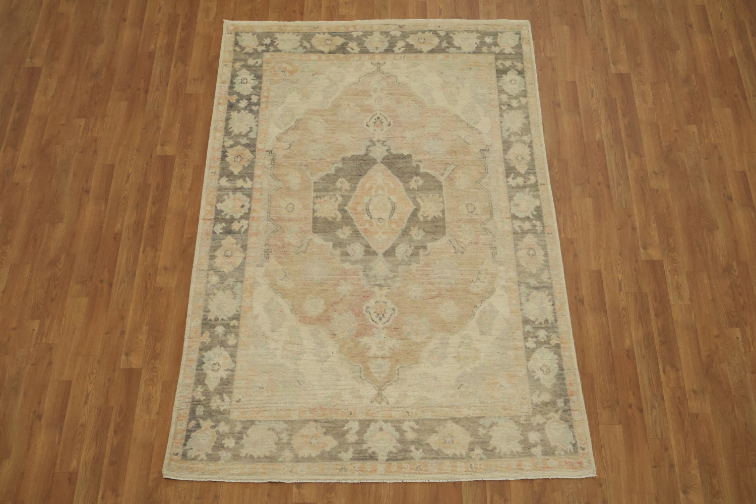 Geometric Wool Traditional Oushak Rug 5x7