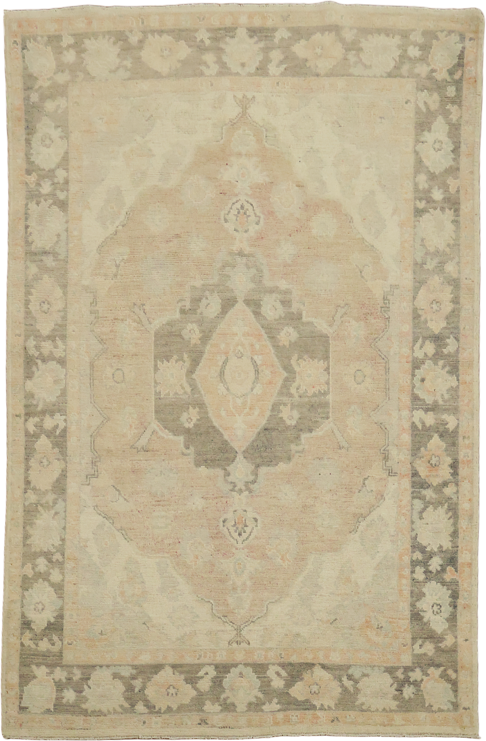 Geometric Wool Traditional Oushak Rug 5x7