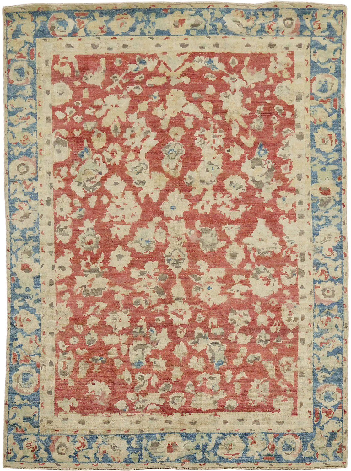All Over Design Vegetable Dye Traditional Oushak Rug 5x7