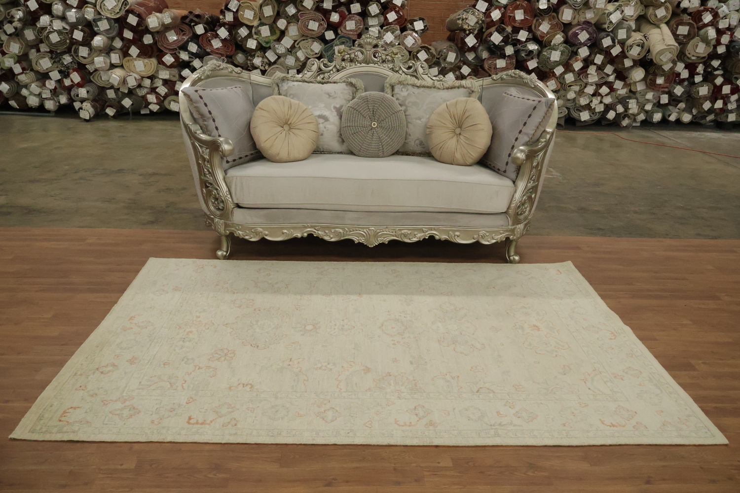 Traditional Oushak Wool Area Rug 5x8
