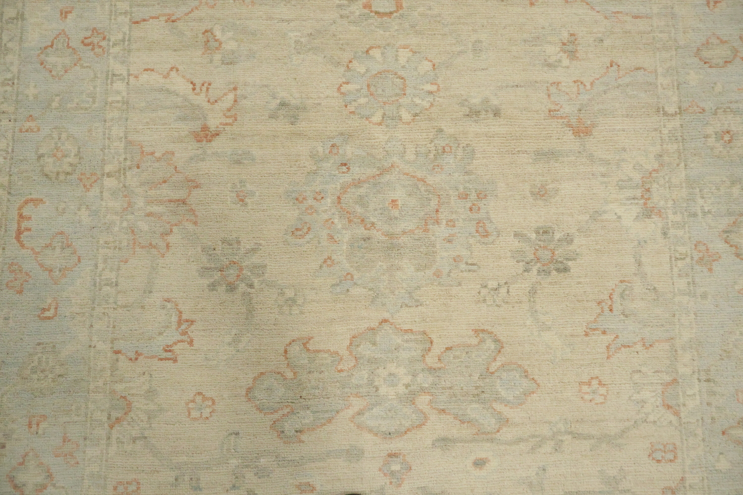 Muted Traditional Oushak Wool Area Rug 5x8