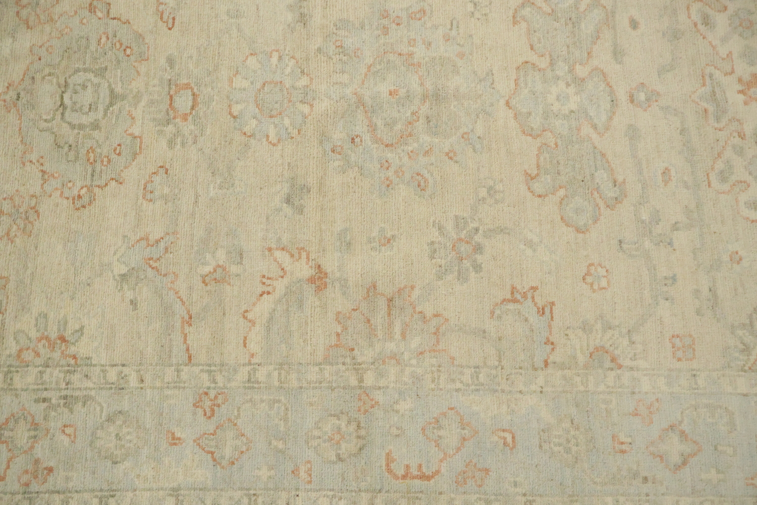Muted Traditional Oushak Wool Area Rug 5x8