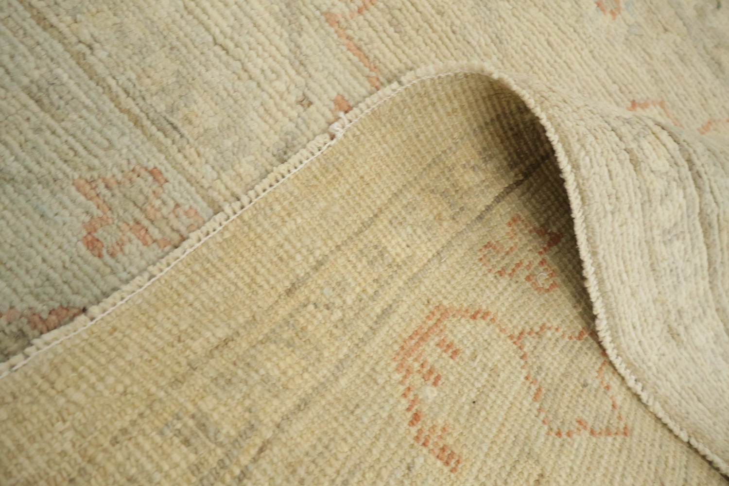 Muted Traditional Oushak Wool Area Rug 5x8