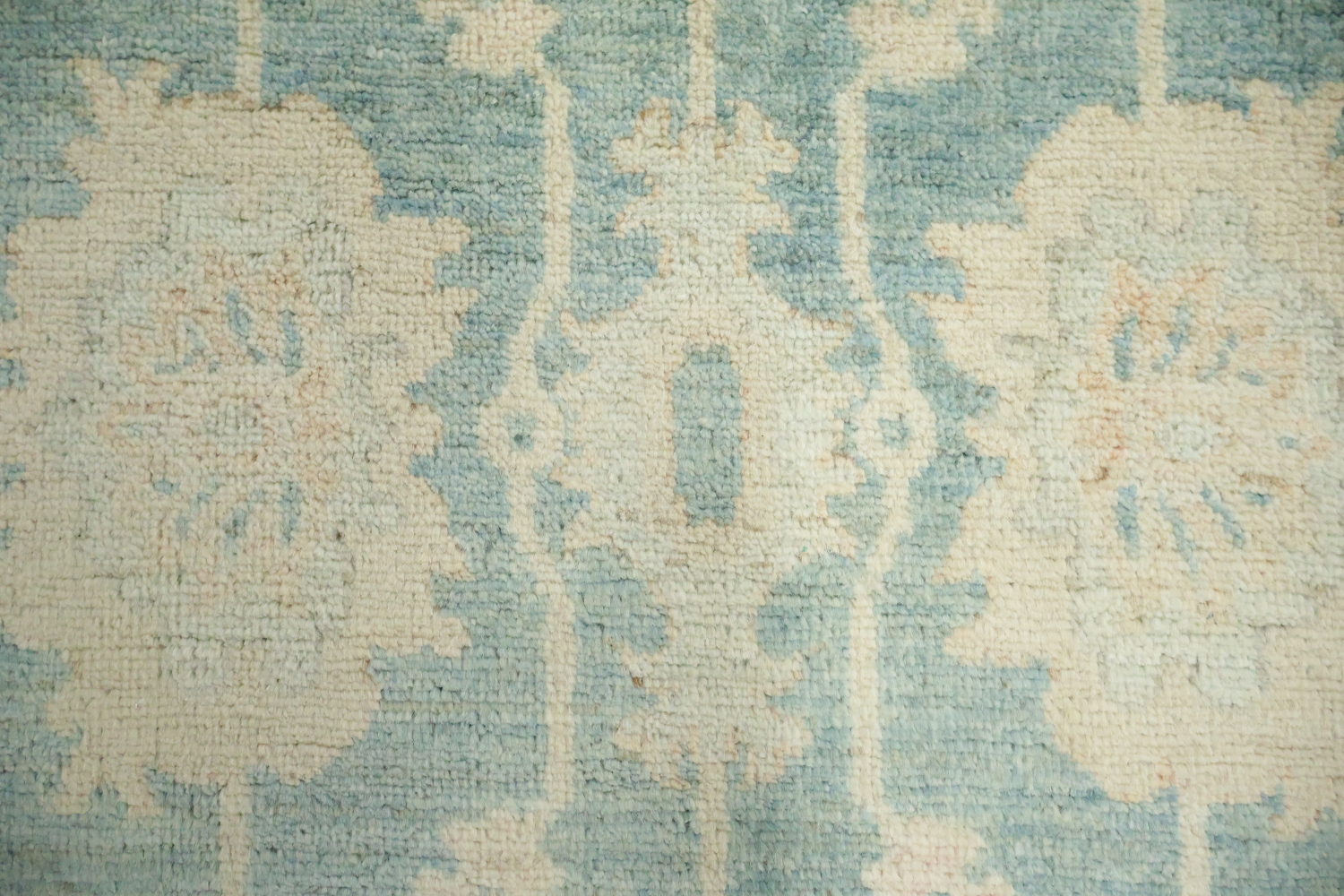 All Over Muted Green Traditional Oushak Oriental Wool Rug 4x6