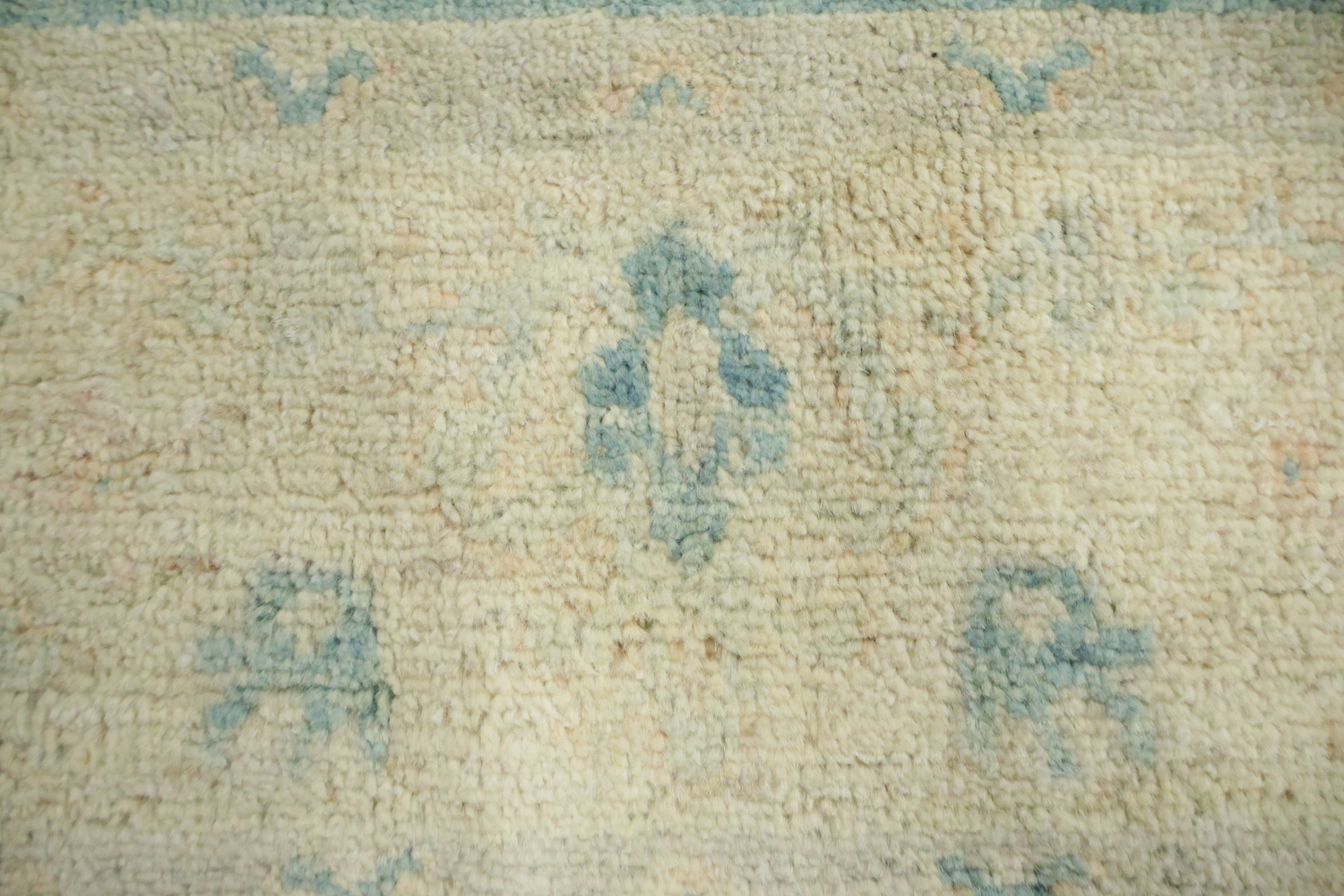 All Over Muted Green Traditional Oushak Oriental Wool Rug 4x6