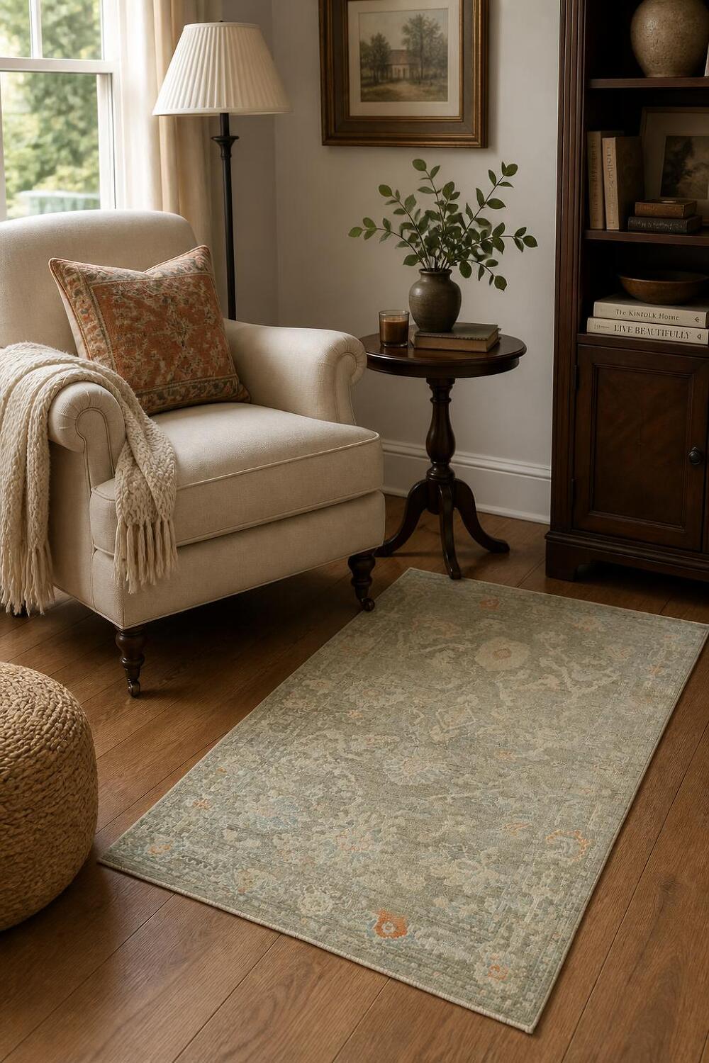 Traditional Oushak Rug 4x6