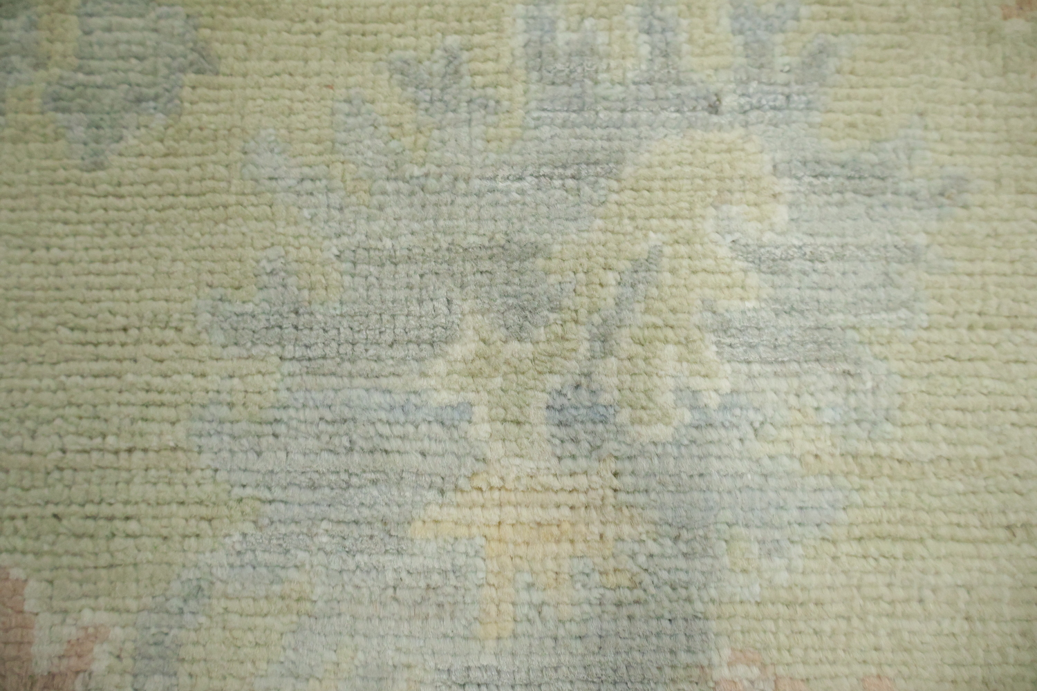 Green Muted Vegetable Dye Wool Traditional Oushak Rug 4x6