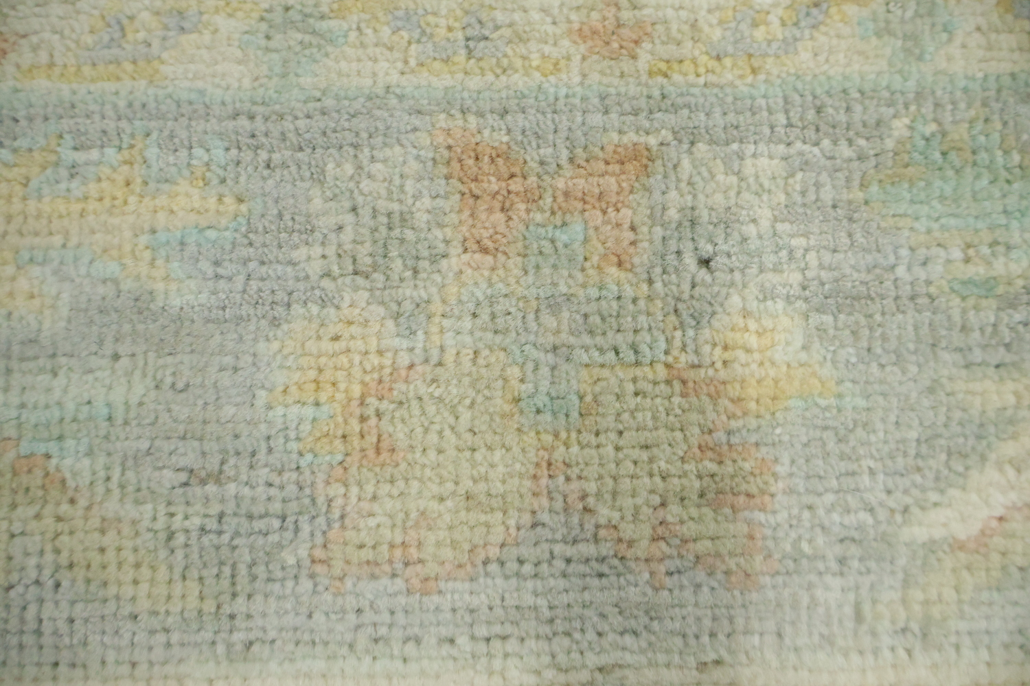 Green Muted Vegetable Dye Wool Traditional Oushak Rug 4x6