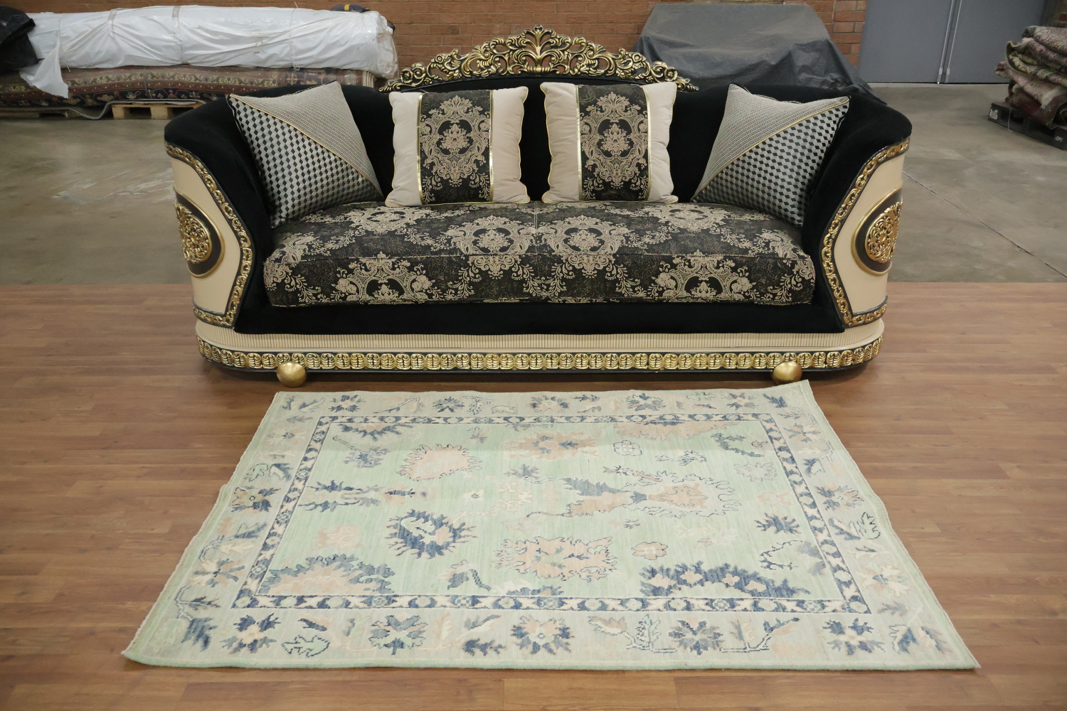 Traditional Oushak Wool Rug 4x6