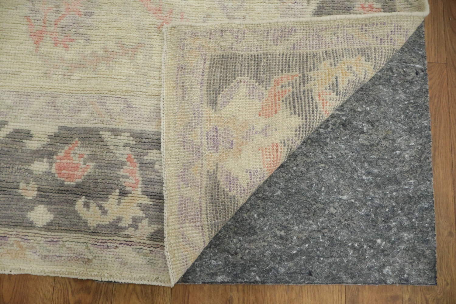 Muted Vegetable Dye Wool Traditional Oushak Rug 5x7