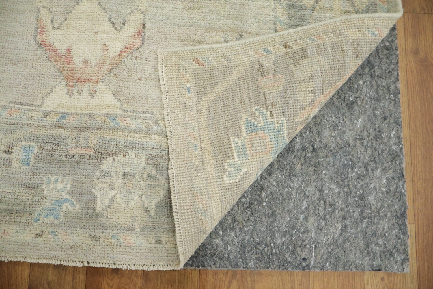 Muted Vegetable Dye Wool Oushak Turkish Rug 3x5