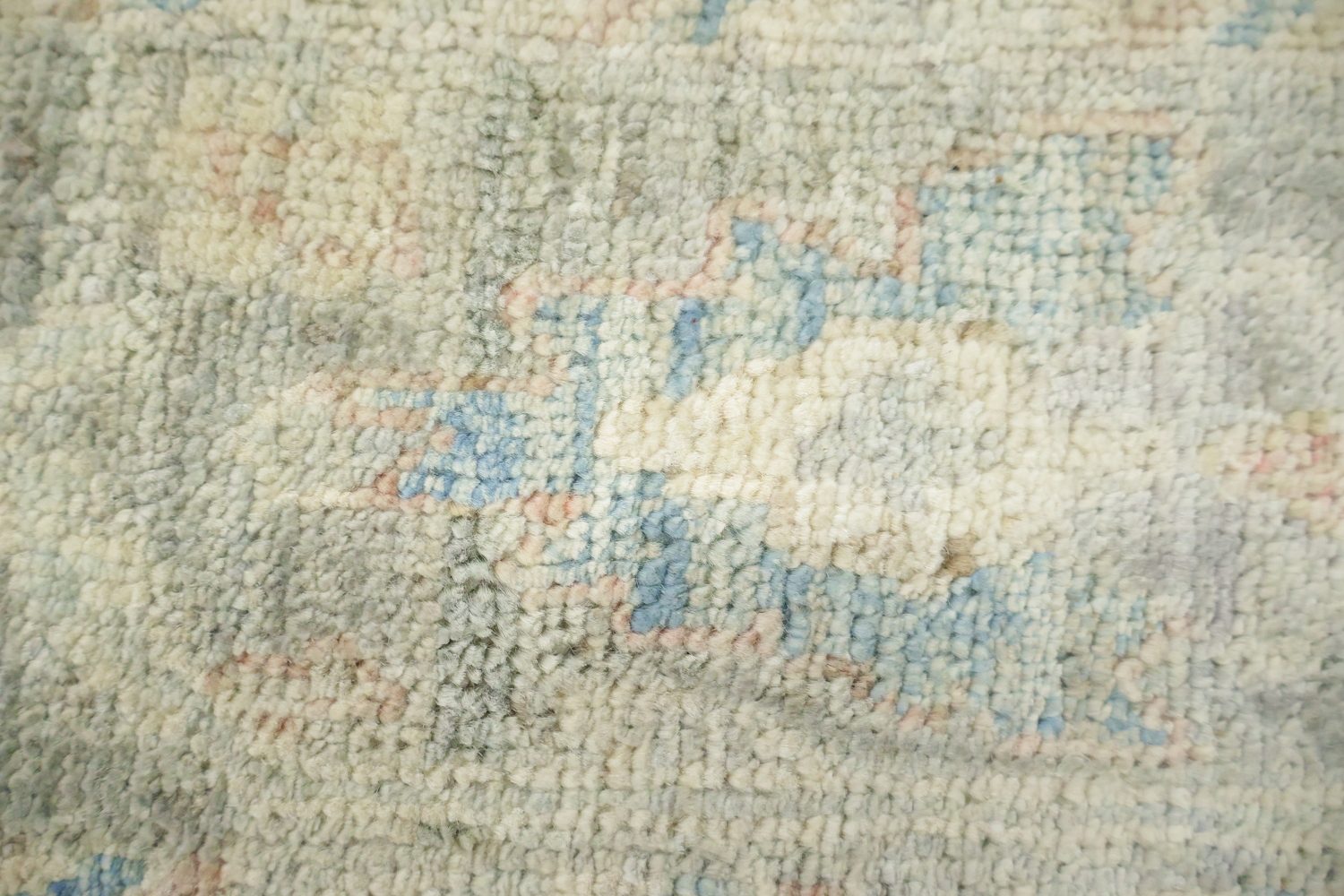 Muted Vegetable Dye Wool Oushak Turkish Rug 3x5